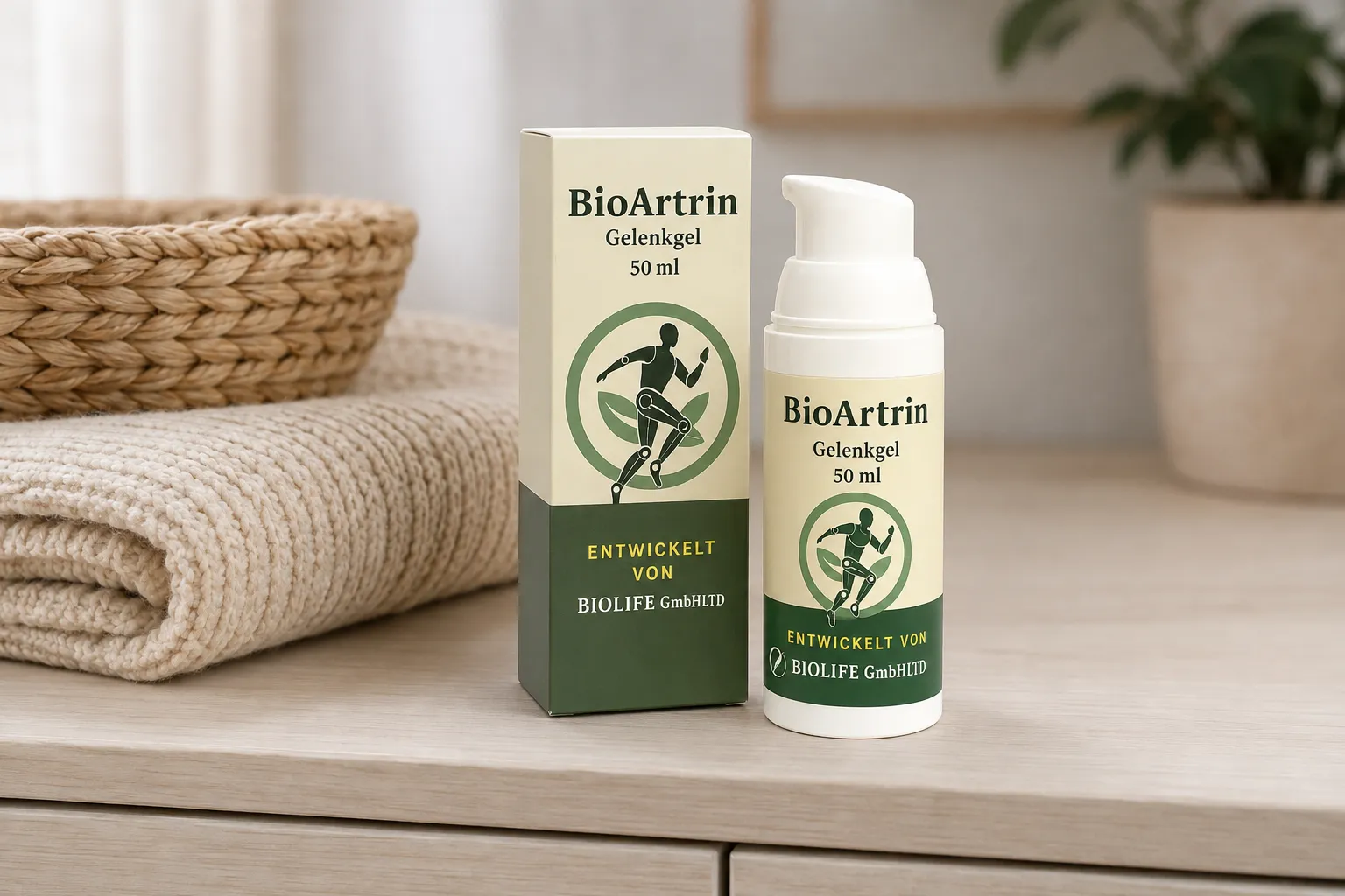 BioArtrin — Verpackung im Alltag