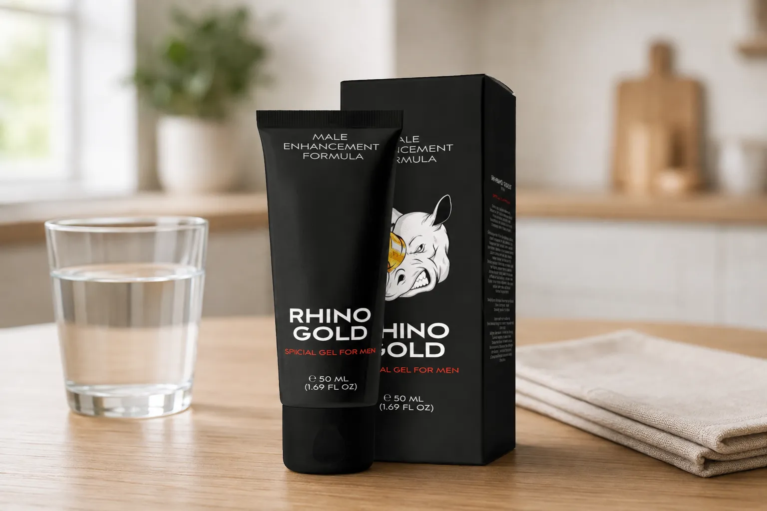 Rhino Gold Gel — Verpackung im Alltag